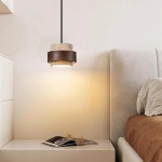 Timothy Wabi Sabi Natural Cylindrical Travertine Plug In Pendant Light