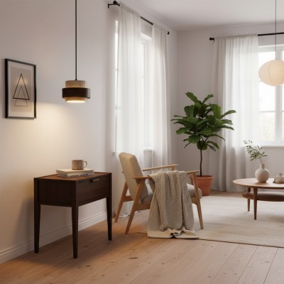 Timothy Wabi Sabi Natural Cylindrical Travertine Plug In Pendant Light