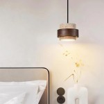 Timothy Wabi Sabi Natural Cylindrical Travertine Plug In Pendant Light