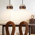 Timothy Wabi Sabi Natural Cylindrical Travertine Plug In Pendant Light