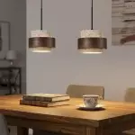 Timothy Wabi Sabi Natural Cylindrical Travertine Plug In Pendant Light