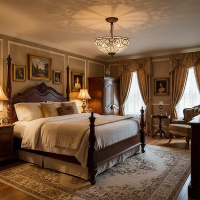 Ive Vintage Bronze Bowl 3-Light Crystal Semi Flush Ceiling Light