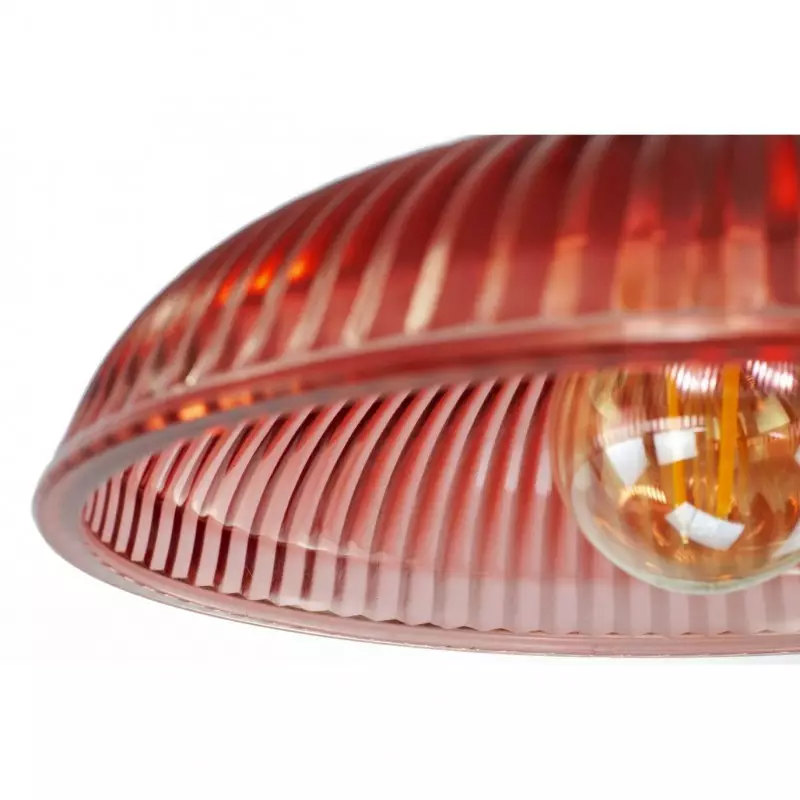 Anderson Modern Colorful Dome Ribbed Glass Pendant Light