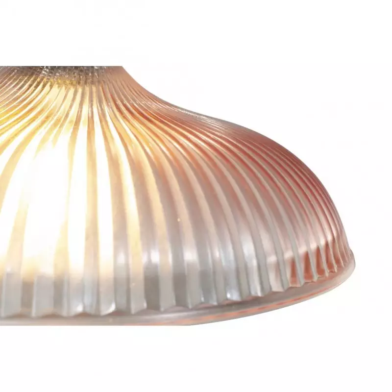 Anderson Modern Colorful Dome Ribbed Glass Pendant Light