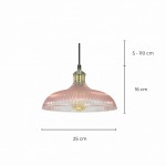 Anderson Modern Colorful Dome Ribbed Glass Pendant Light