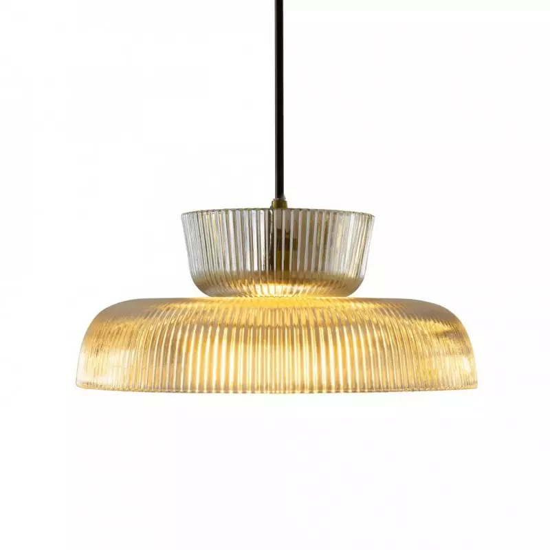 Chalayan Modern  Double-layered Striped Glass Pendant Light