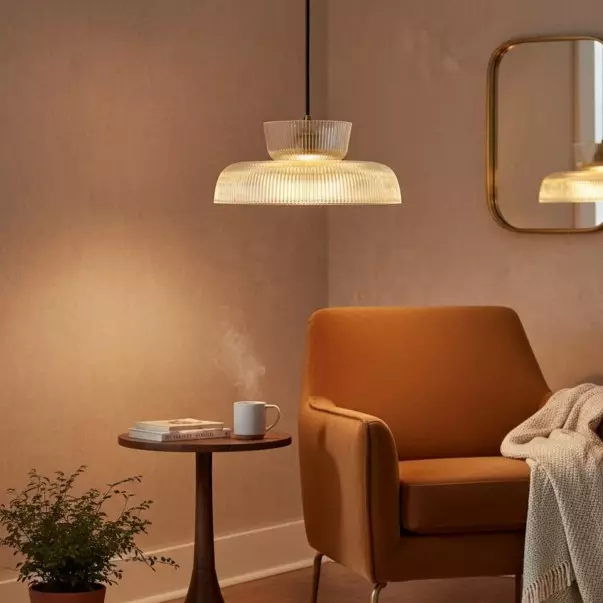 Chalayan Modern  Double-layered Striped Glass Pendant Light