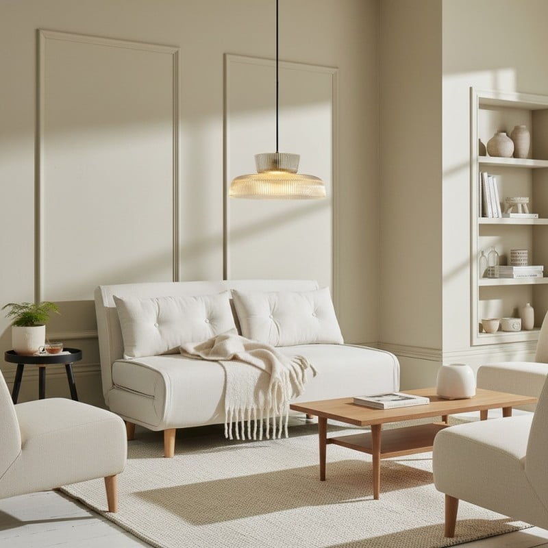 Chalayan Modern  Double-layered Striped Glass Pendant Light