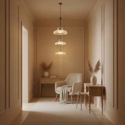 Chalayan Modern  Double-layered Striped Glass Pendant Light