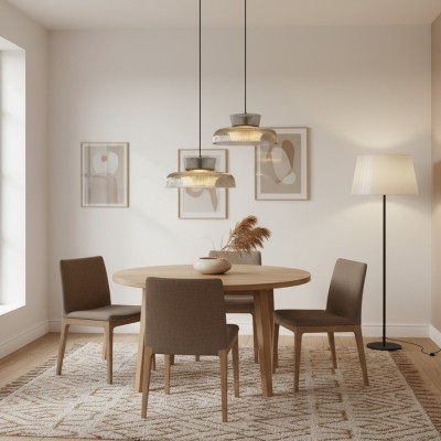 Chalayan Modern  Double-layered Striped Glass Pendant Light