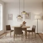 Chalayan Modern  Double-layered Striped Glass Pendant Light