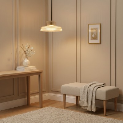 Chalayan Modern  Double-layered Striped Glass Pendant Light