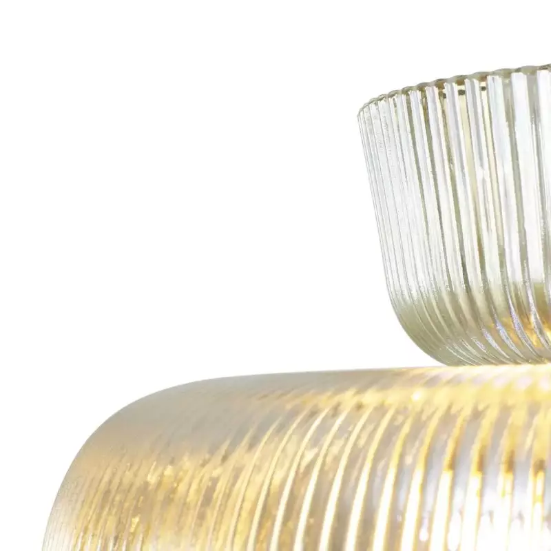 Chalayan Modern  Double-layered Striped Glass Pendant Light