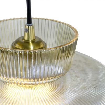 Chalayan Modern  Double-layered Striped Glass Pendant Light
