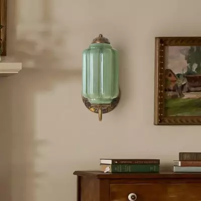 Vintage Elegant Milk Glass Eloise Wall Sconce - Retro Accent Lighting for Bathroom\Bedroom\Hallway