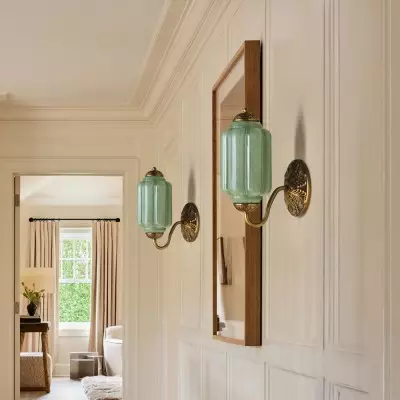 Vintage Elegant Milk Glass Eloise Wall Sconce - Retro Accent Lighting for Bathroom\Bedroom\Hallway