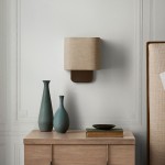 Ondine Modern Linen Fabric Shade Wall Sconce