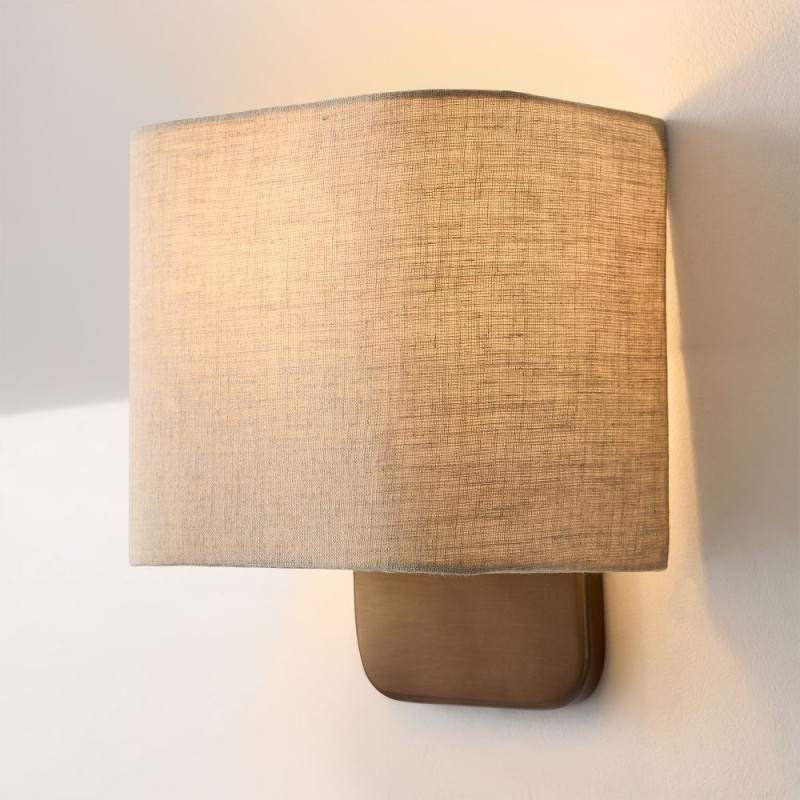 Ondine Modern Linen Fabric Shade Wall Sconce