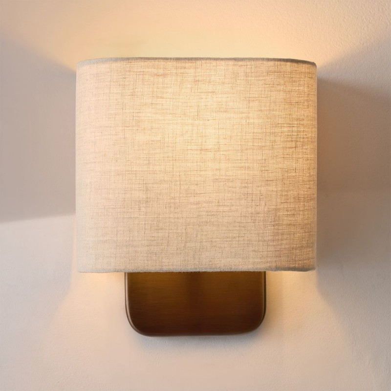 Ondine Modern Linen Fabric Shade Wall Sconce