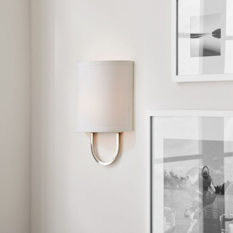 Zylar Modern Metal Fabric Shade Wall Sconce