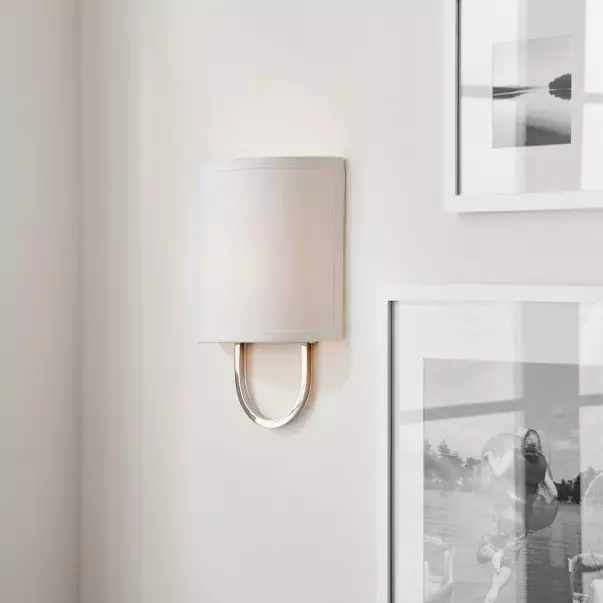 Zylar Modern Metal Fabric Shade Wall Sconce
