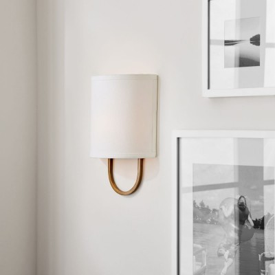 Zylar Modern Metal Fabric Shade Wall Sconce