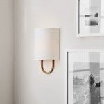 Zylar Modern Metal Fabric Shade Wall Sconce