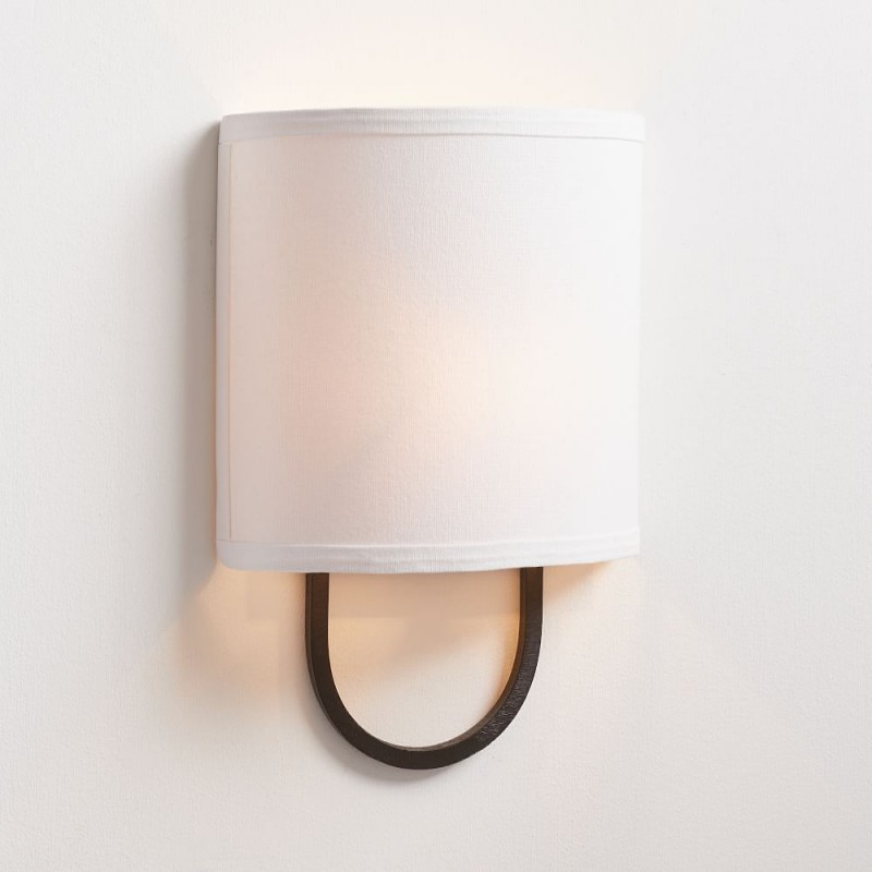 Zylar Modern Metal Fabric Shade Wall Sconce