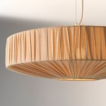 Vyrinth  Modern Raw Silk Gathered Drum Pendant