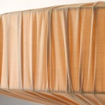 Vyrinth  Modern Raw Silk Gathered Drum Pendant