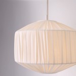 Vyrinth  Modern Raw Silk Gathered Drum Pendant