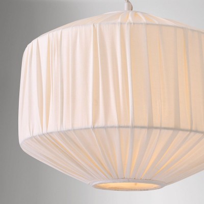 Vyrinth  Modern Raw Silk Gathered Drum Pendant