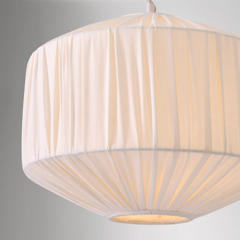 Vyrinth  Modern Raw Silk Gathered Drum Pendant