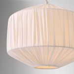 Vyrinth  Modern Raw Silk Gathered Drum Pendant