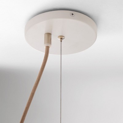 Vyrinth  Modern Raw Silk Gathered Drum Pendant