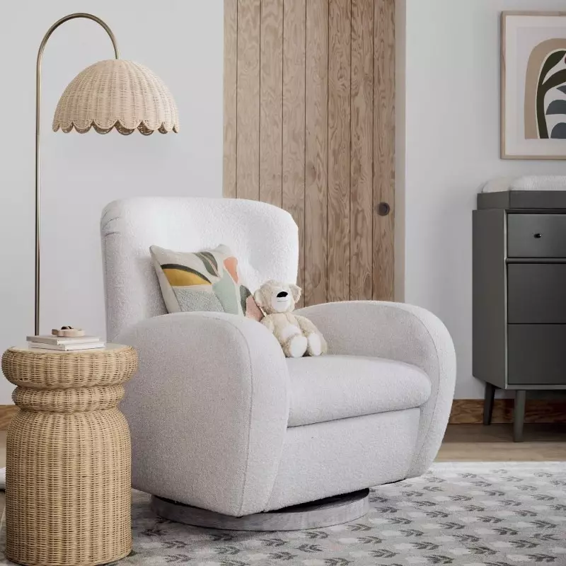 Marlowe Vintage Style Rattan Shade Wood - Based Floor Lamp