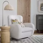 Marlowe Vintage Style Rattan Shade Wood - Based Floor Lamp