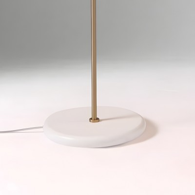 Marlowe Vintage Style Rattan Shade Wood - Based Floor Lamp