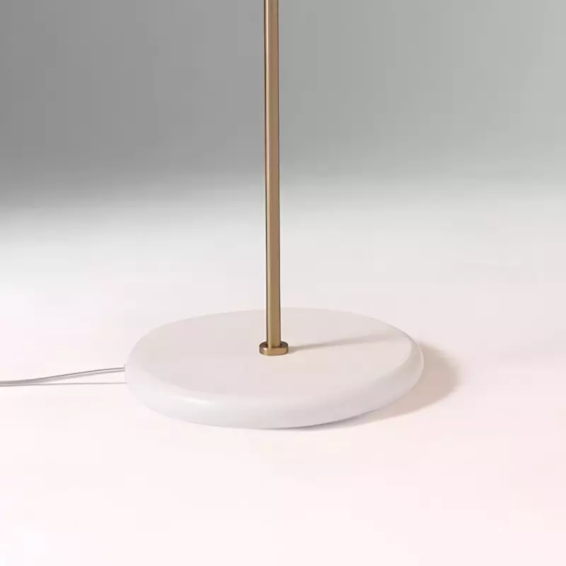 Marlowe Vintage Style Rattan Shade Wood - Based Floor Lamp