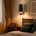 Nyxara Vintage  Fabric Tapered Shade Wall Sconce