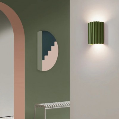 Pranavi Modern Bundle Ribbed Fluted Resin Wall Sconce