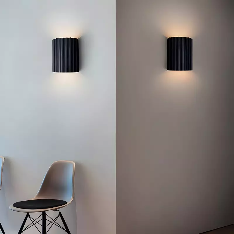 Pranavi Modern Bundle Ribbed Fluted Resin Wall Sconce