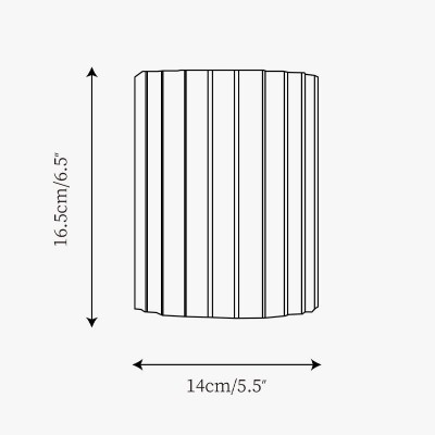 Pranavi Modern Bundle Ribbed Fluted Resin Wall Sconce