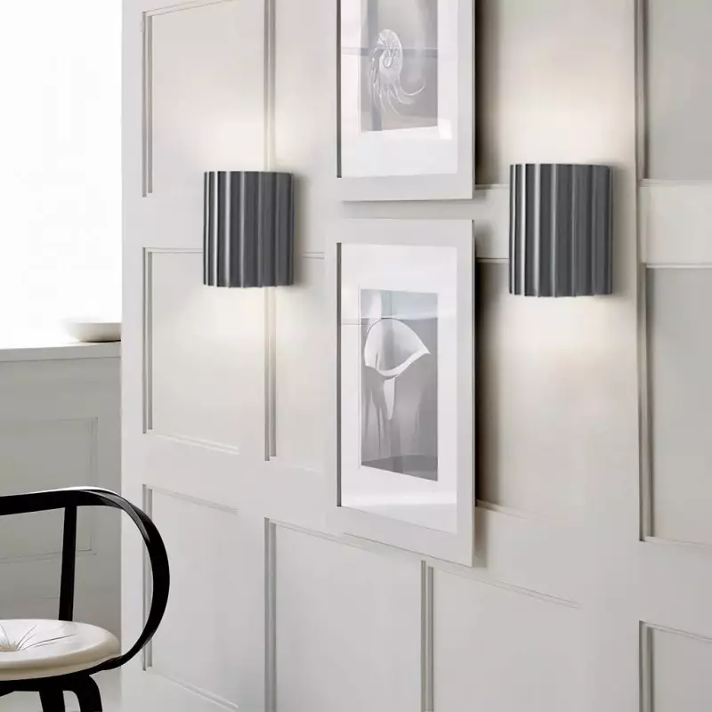 Pranavi Modern Bundle Ribbed Fluted Resin Wall Sconce