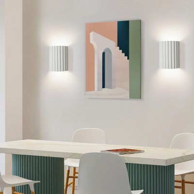 Pranavi Modern Bundle Ribbed Fluted Resin Wall Sconce