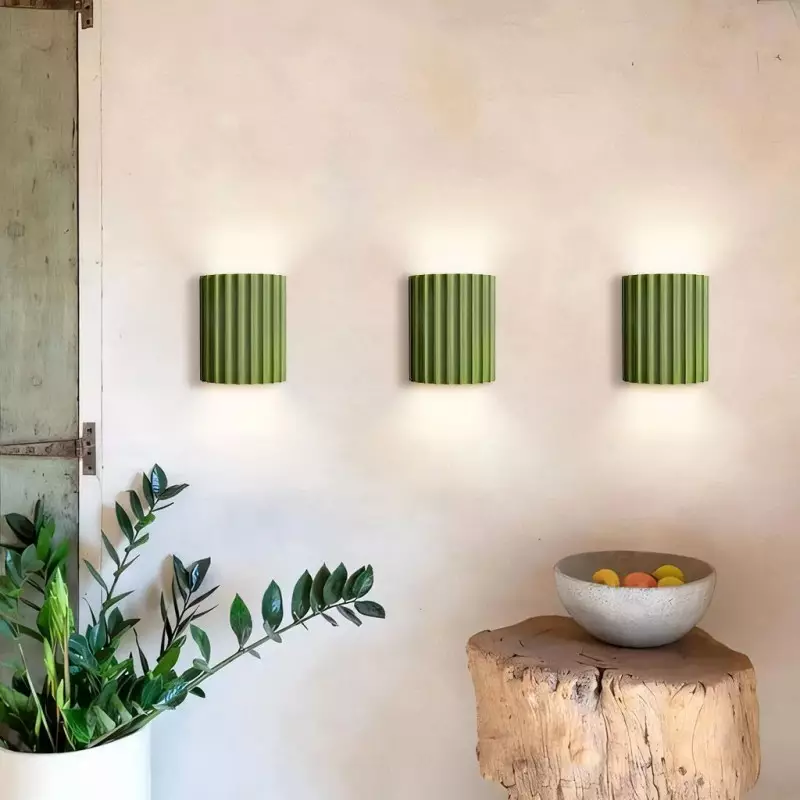 Pranavi Modern Bundle Ribbed Fluted Resin Wall Sconce