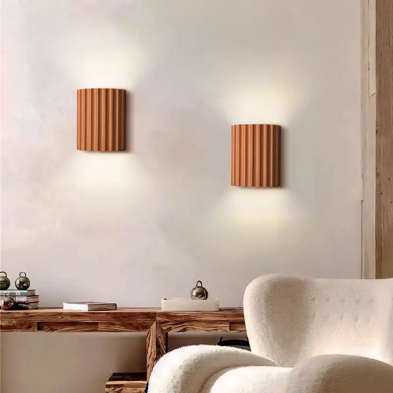 Pranavi Modern Bundle Ribbed Fluted Resin Wall Sconce