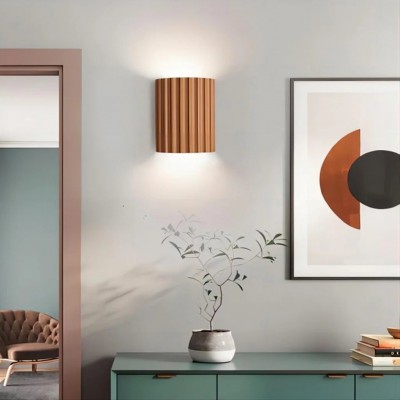 Pranavi Modern Bundle Ribbed Fluted Resin Wall Sconce
