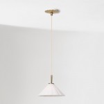 Veythra Modern Minimalist Rippled Glass Cone Pendant Lamp