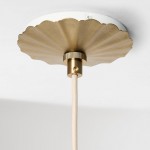 Veythra Modern Minimalist Rippled Glass Cone Pendant Lamp